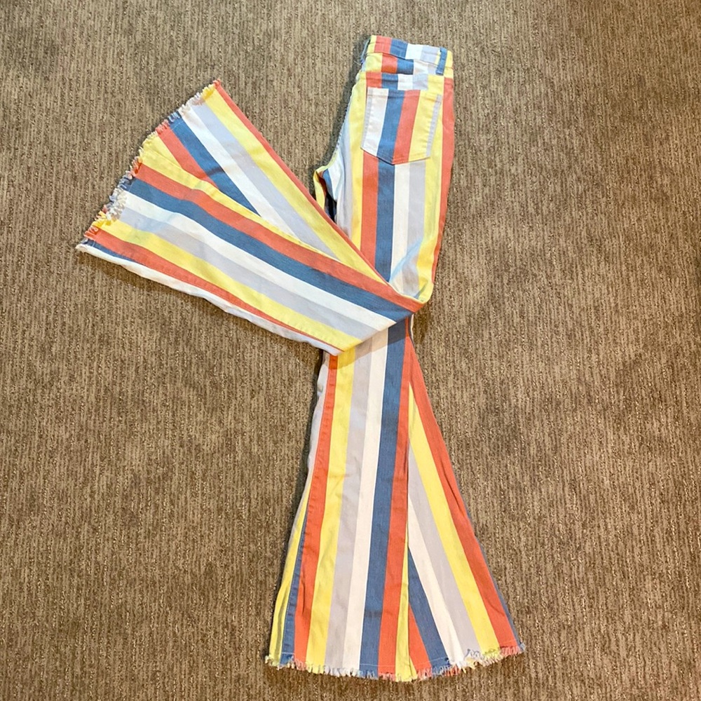 Striped bellbottoms